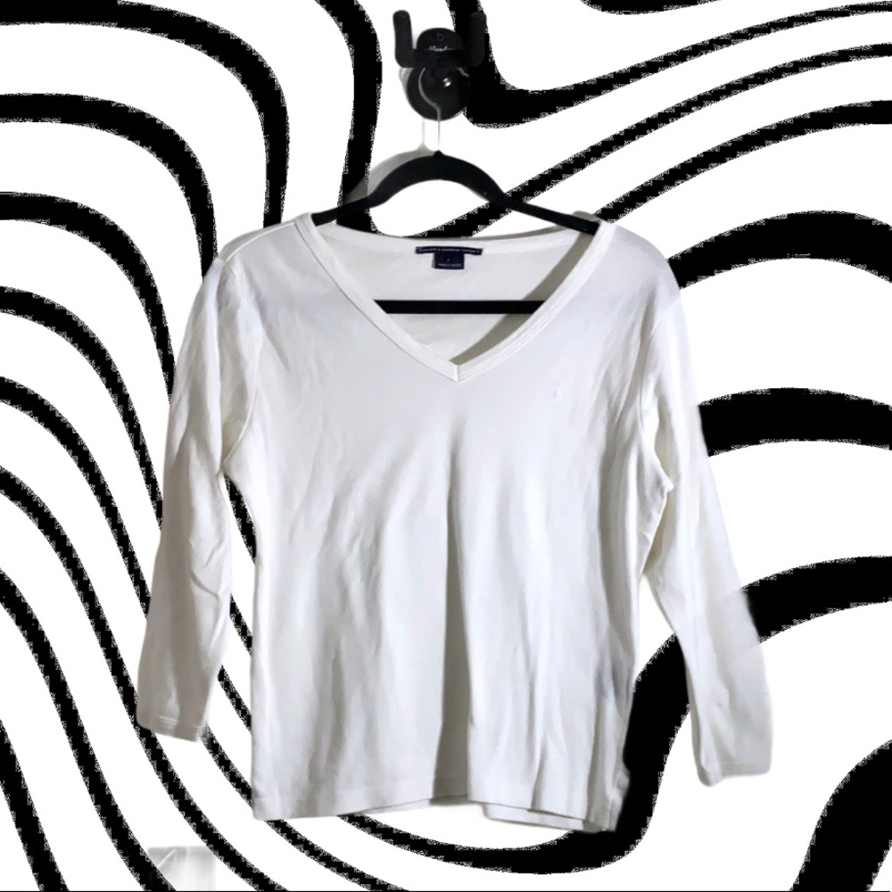 vintage ralph lauren sport quarter sleeve top
